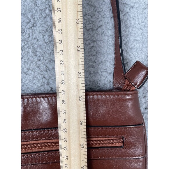 Stauer Handbag Womens Brooklyn Luxury Italian Leather Crossbody Hip Bag Brown - Picture 8 of 10